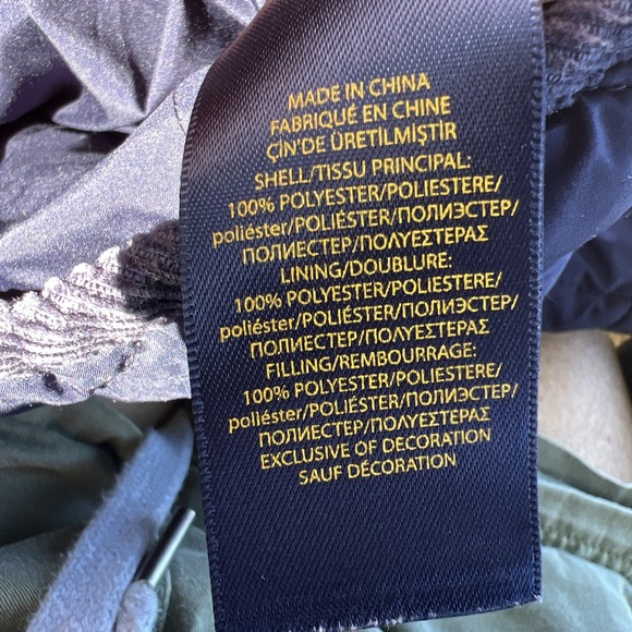 Ralph Lauren Girl Barn Jacket, Size 2/2T, Navy Blue, Quilted & Corduroy GUC - Picture 7 of 8